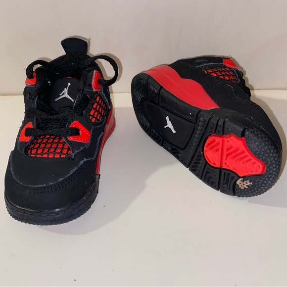 Jordan 4 Retro Red Thunder (4C Baby) - Picture 8 of 8